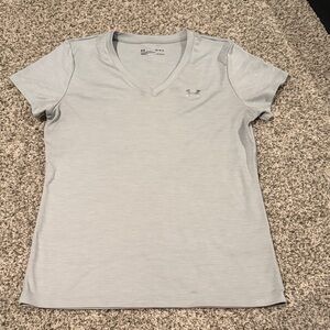 Under Armour Women's Light Gray V-Neck Tee